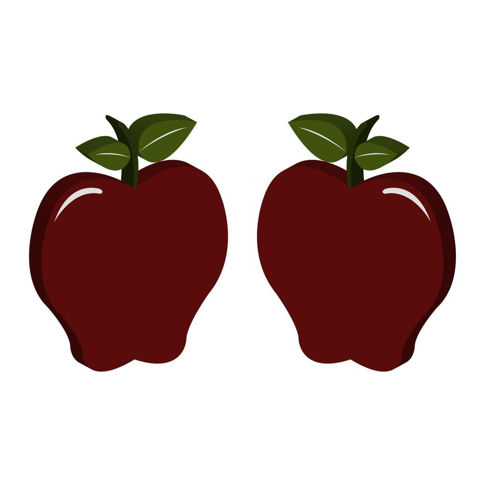 manzana ilustrada en vector