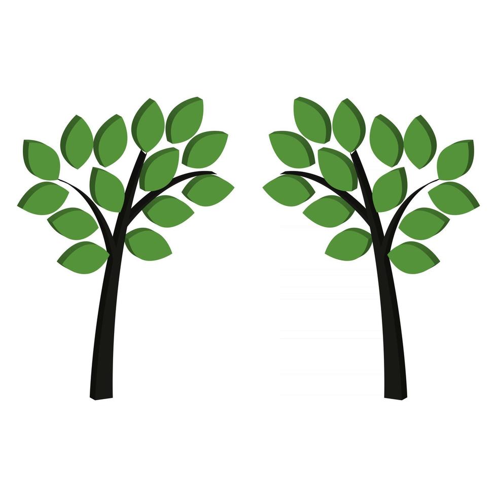 árbol ilustrado en vector