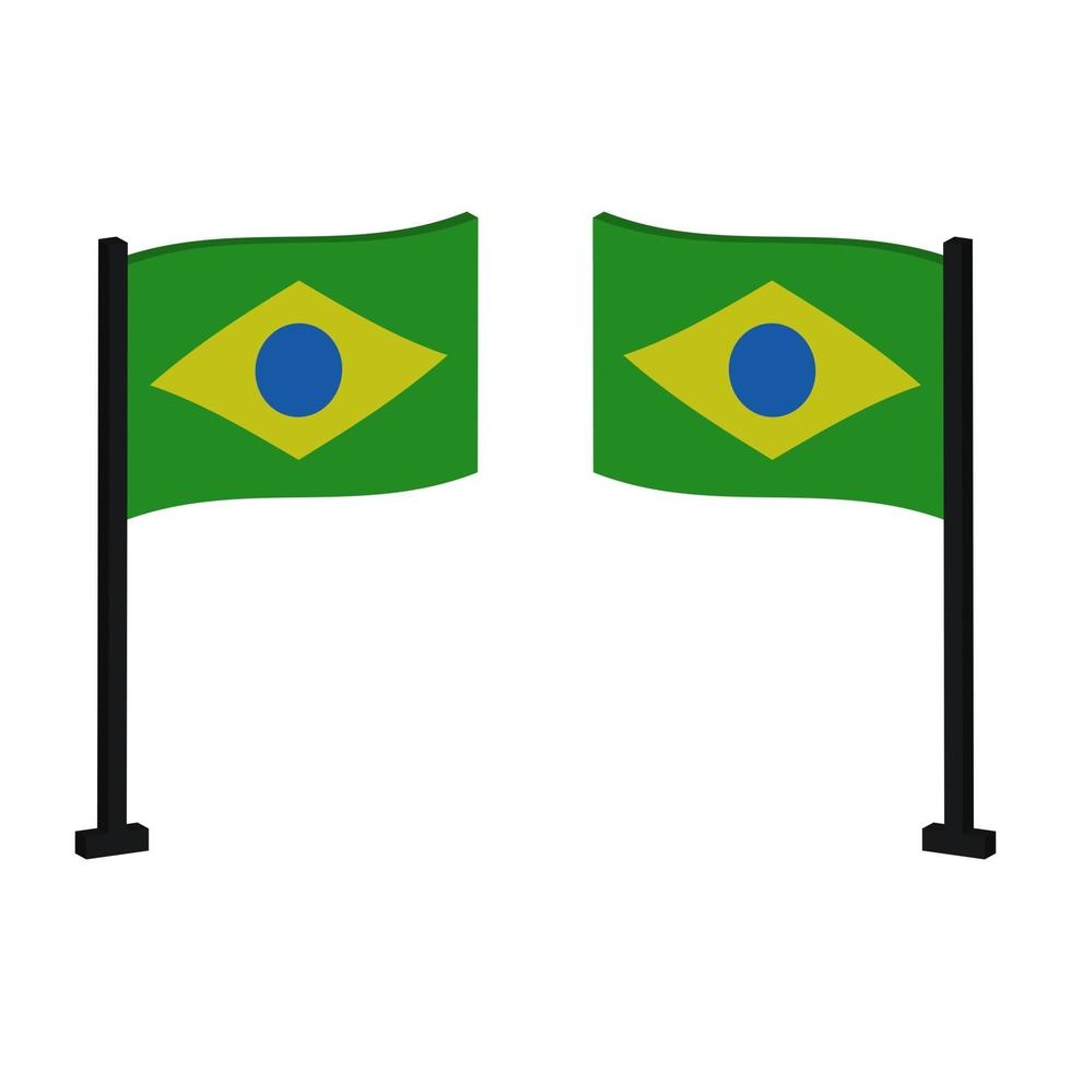 Brazil Flag On Background vector