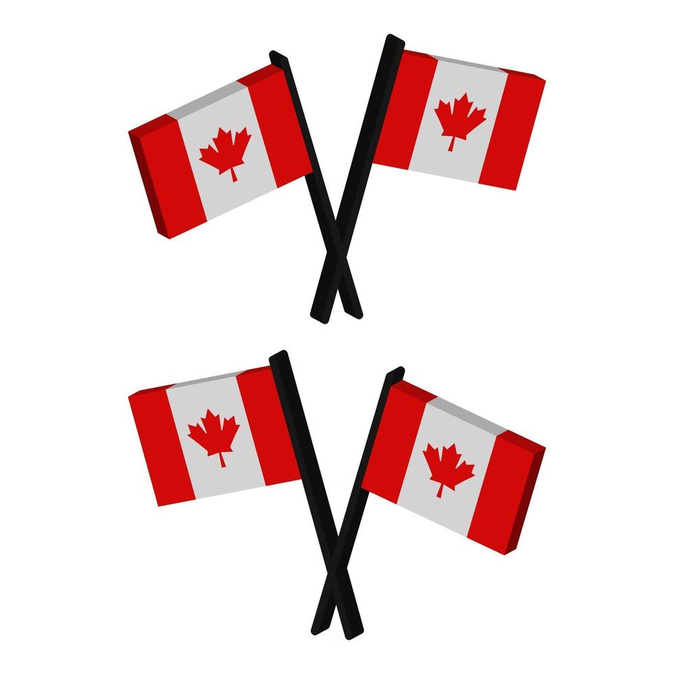 bandera de canadá ilustrada en vector