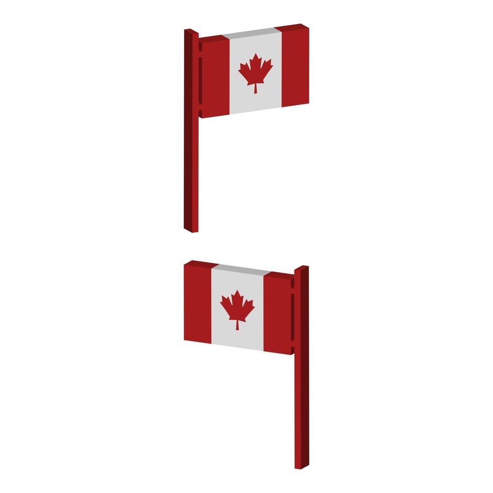 Canada Flag Illustrated In Vector