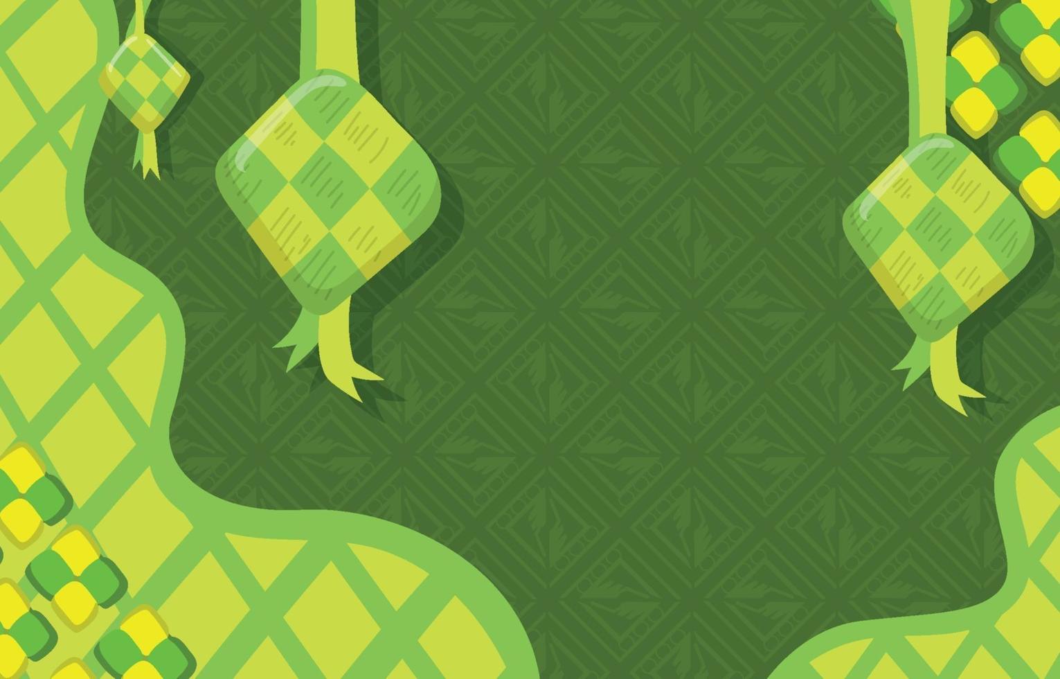 Lebaran Ketupat Background vector