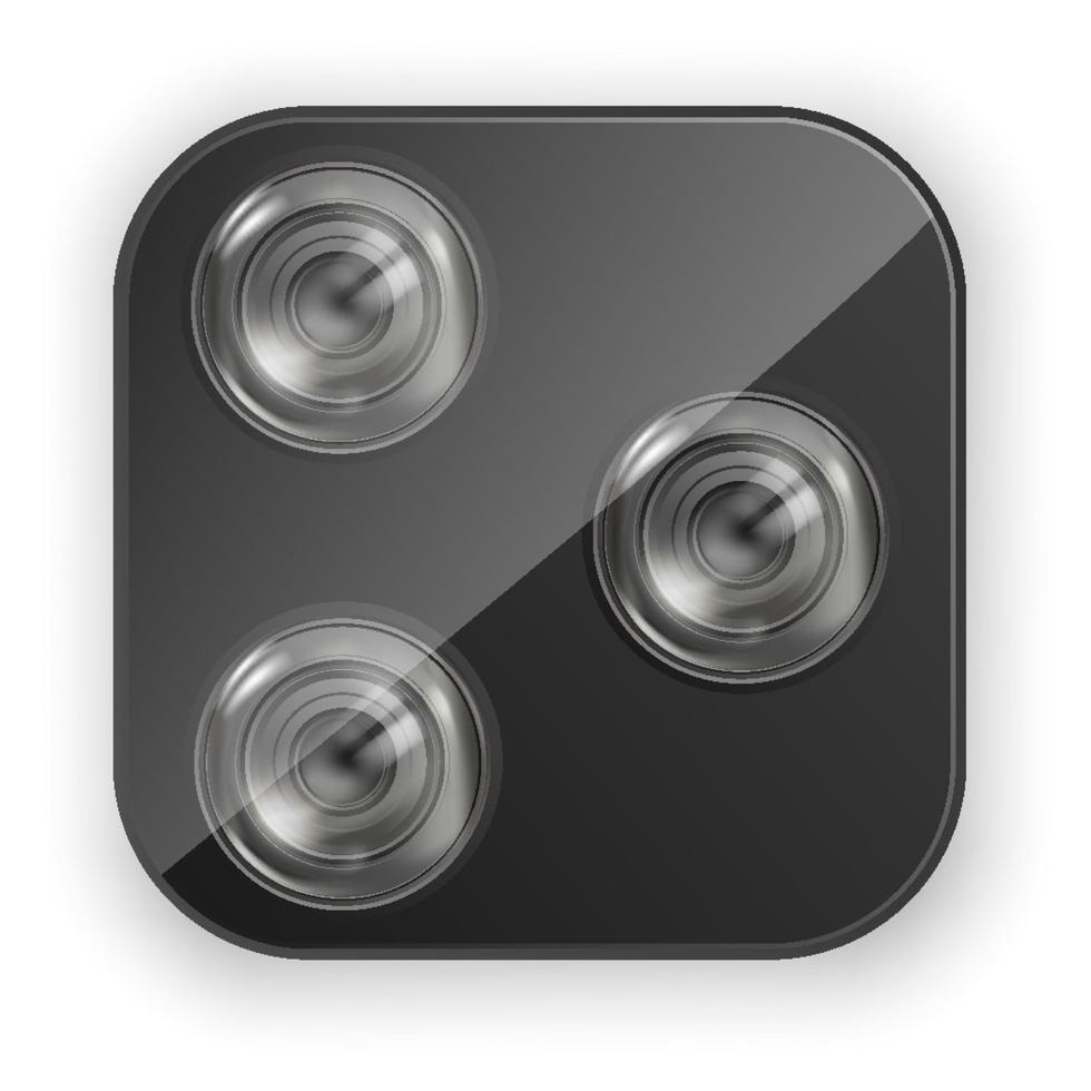 Realistic Lens Camera Smartphone Lens Camera Vector