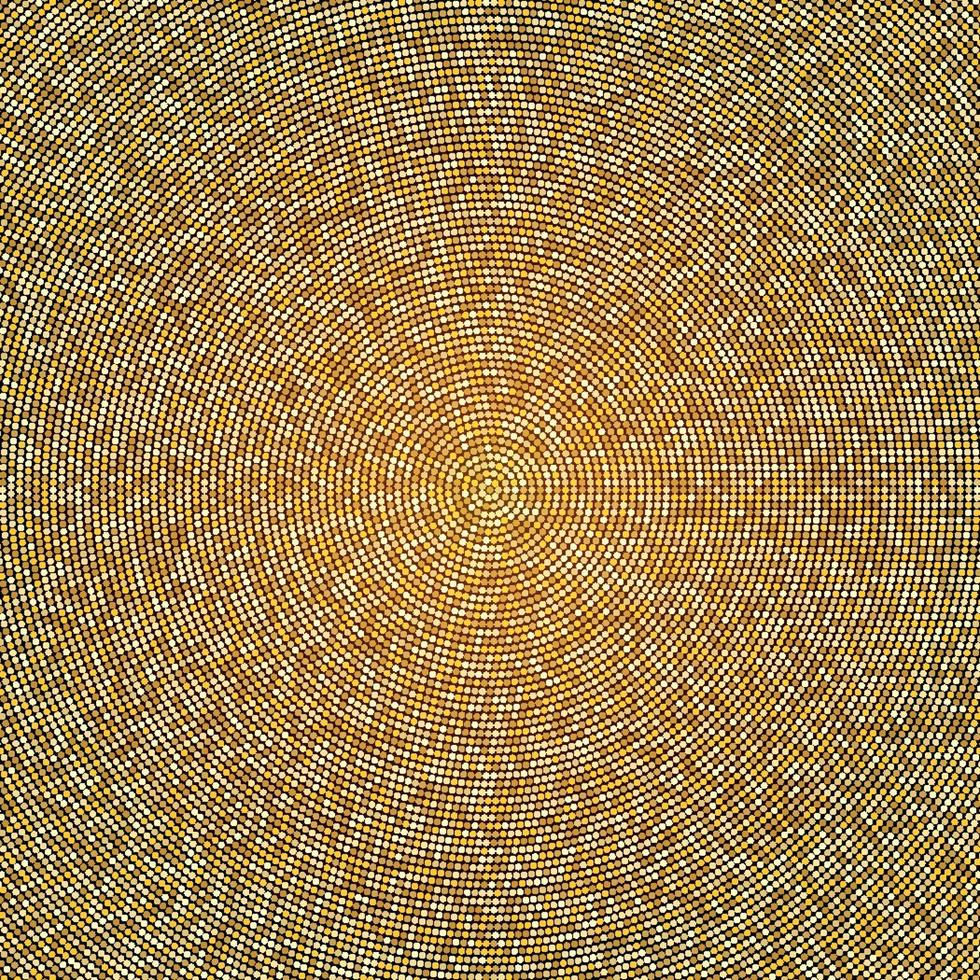 Abstract golden halftone pattern Gold polka dot vector