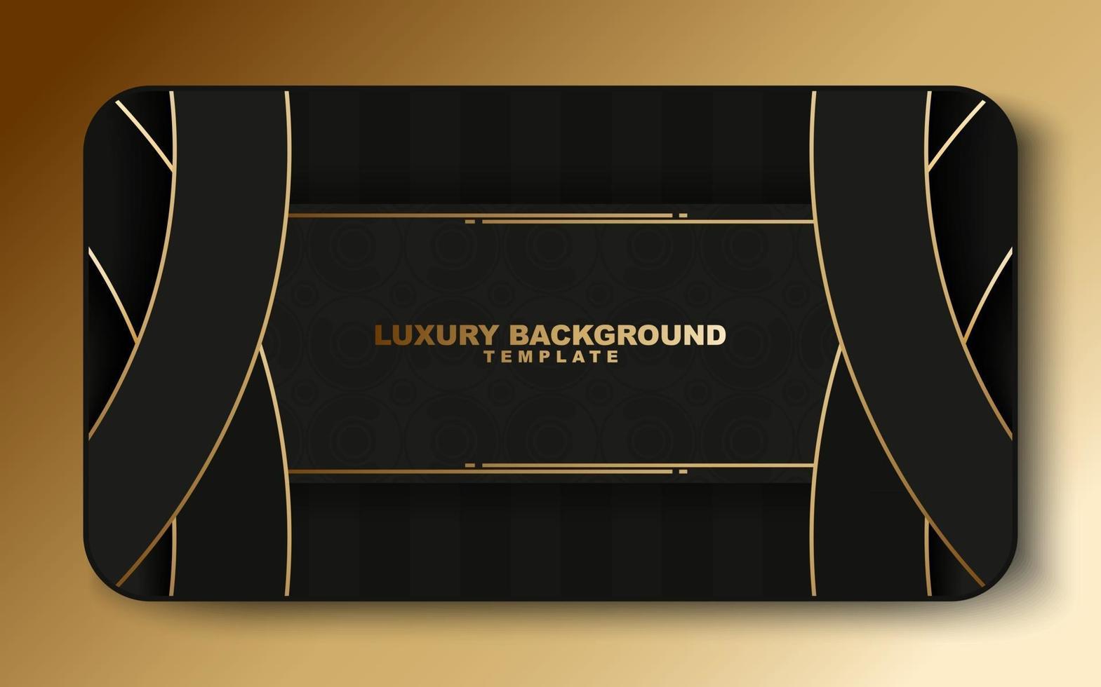 luxury gold abstract circle card template vector