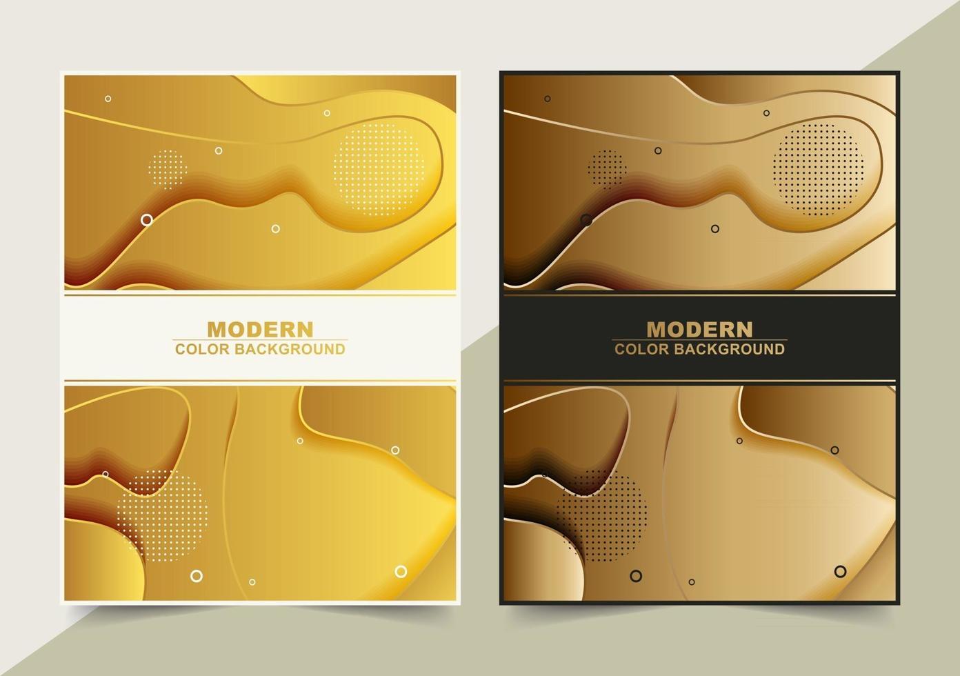 luxury gold line abstract wave cover vector