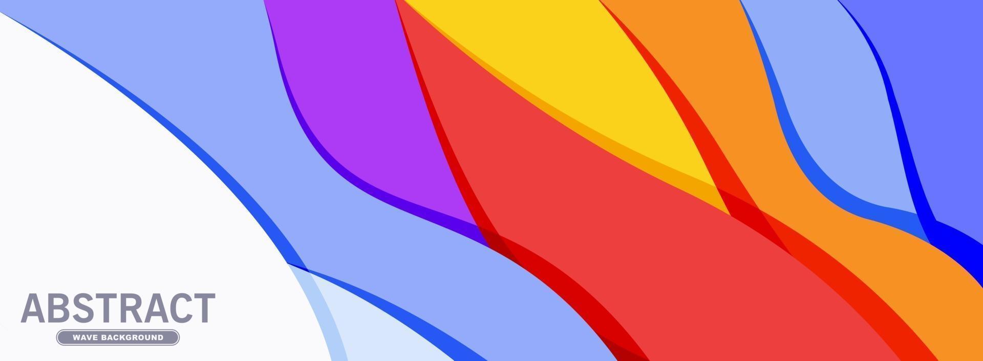 Colorful abstract wave background vector