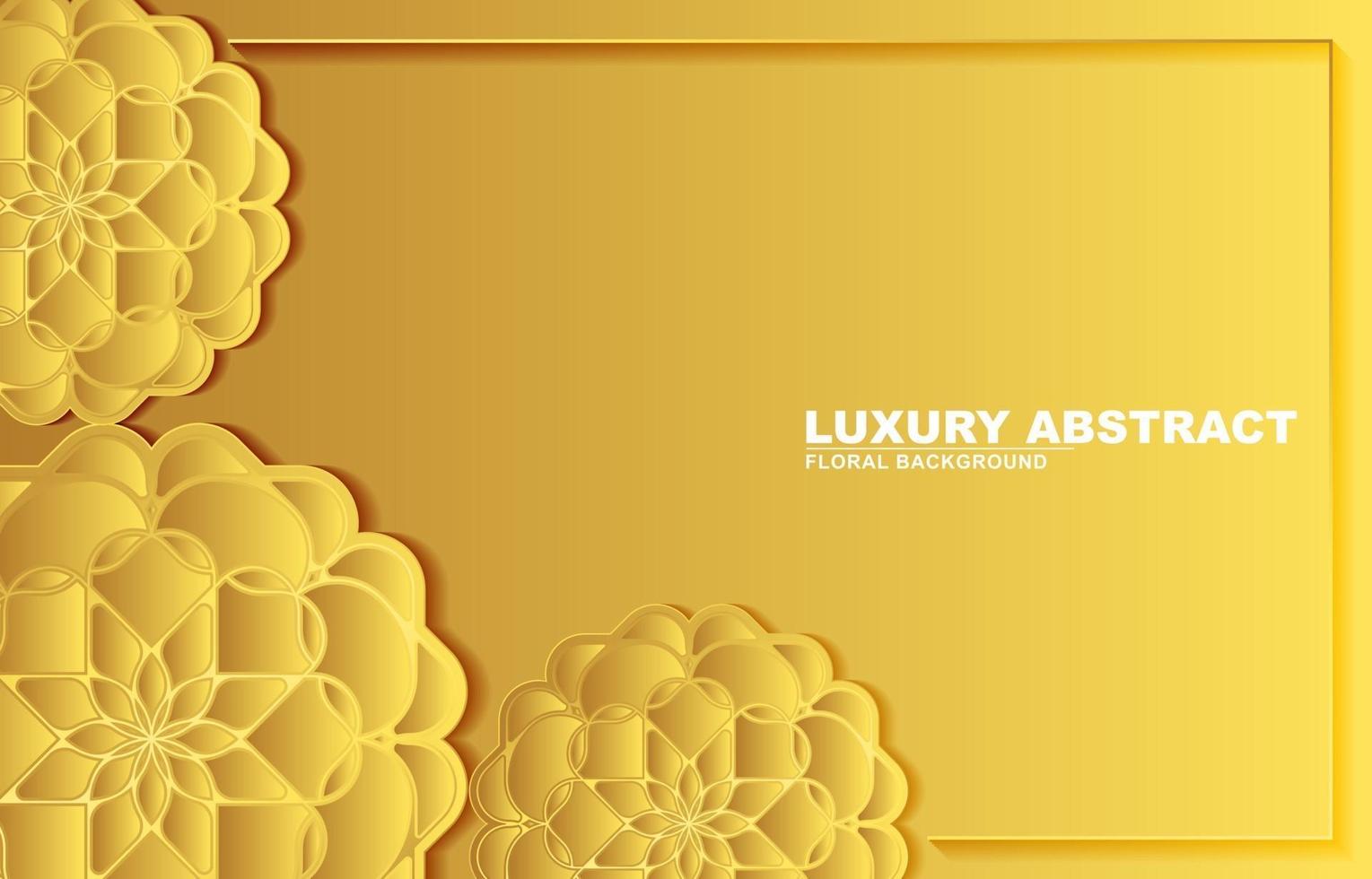 elegant golden flower background vector