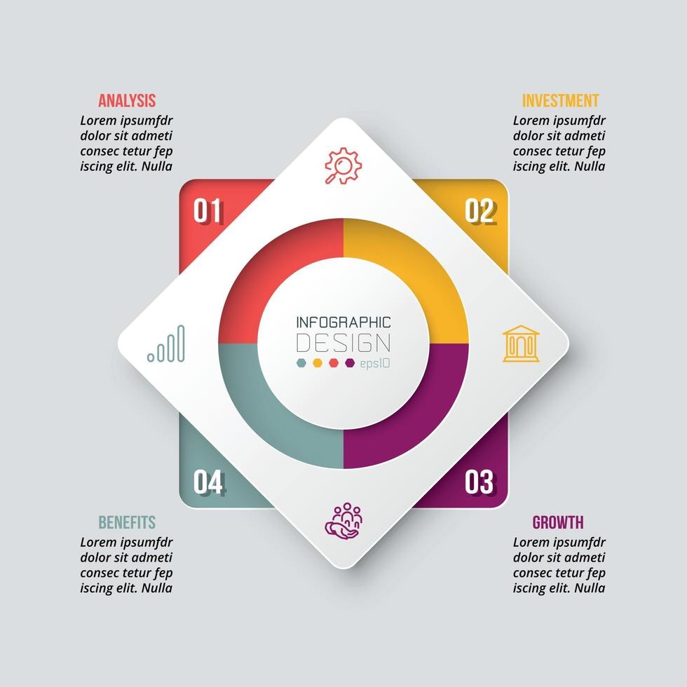 Business or marketing diagram infographic template. vector