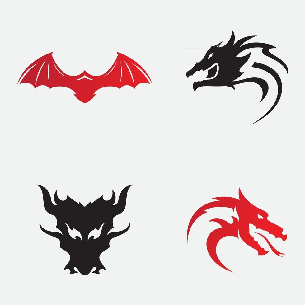 Dragon head logo vector icon