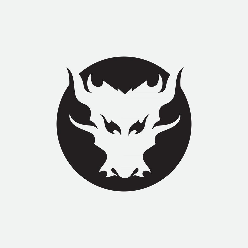 Dragon head logo vector icon