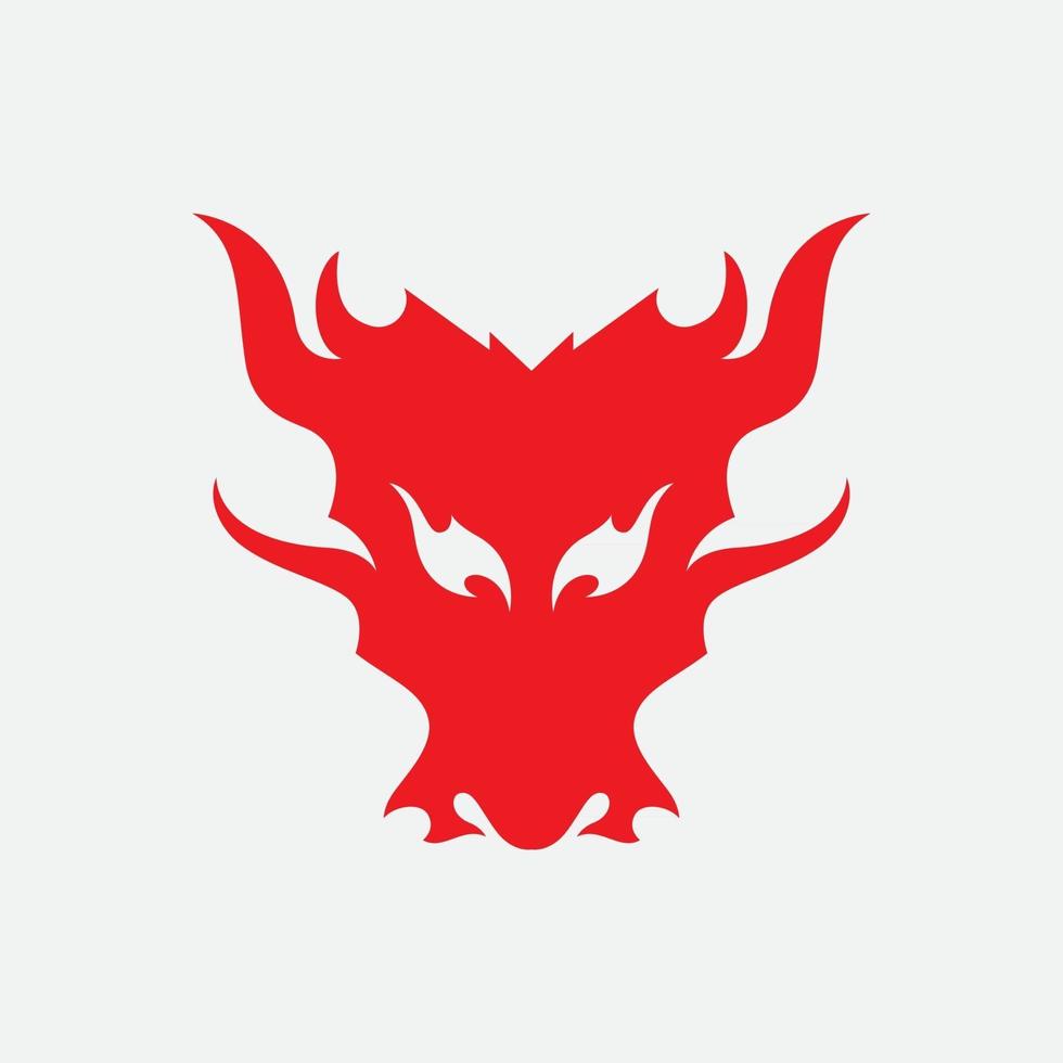 Dragon head logo vector icon