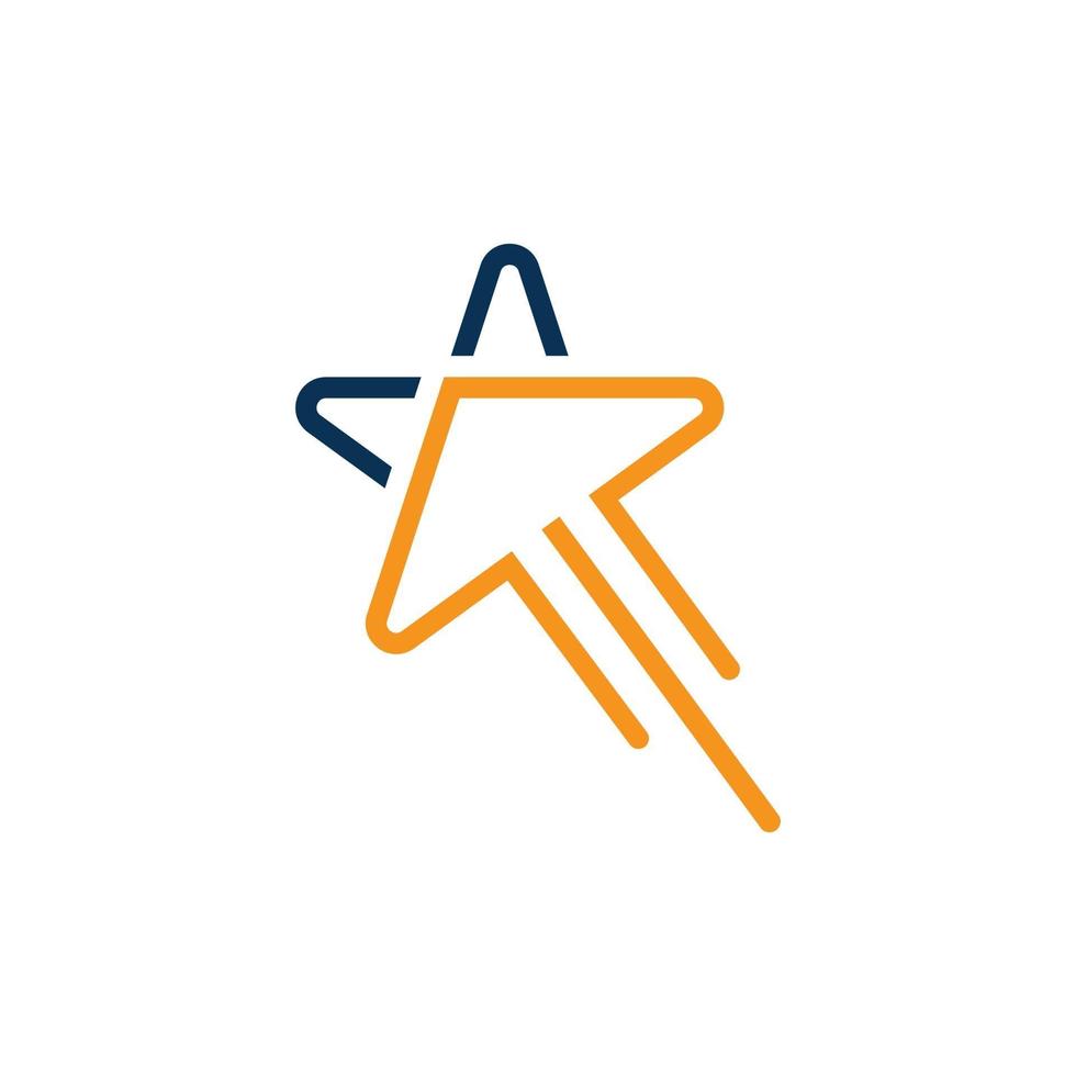 plantilla de diseños de logotipo estrella, vector logo estrella rápida