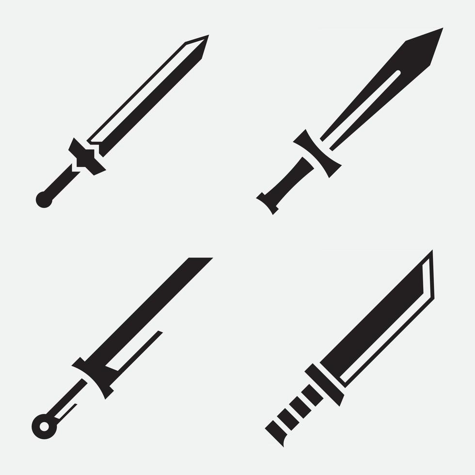 Crossed swords vector icon illustration