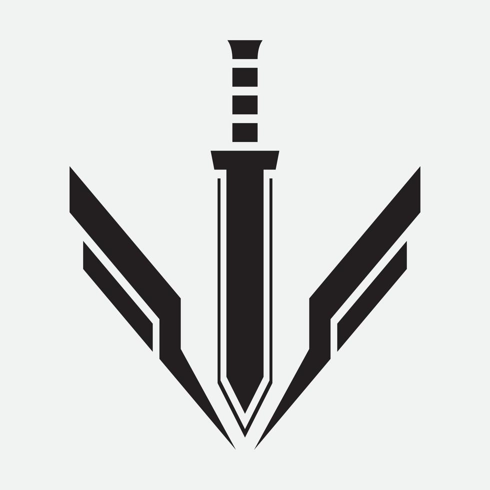 Crossed swords vector icon illustration