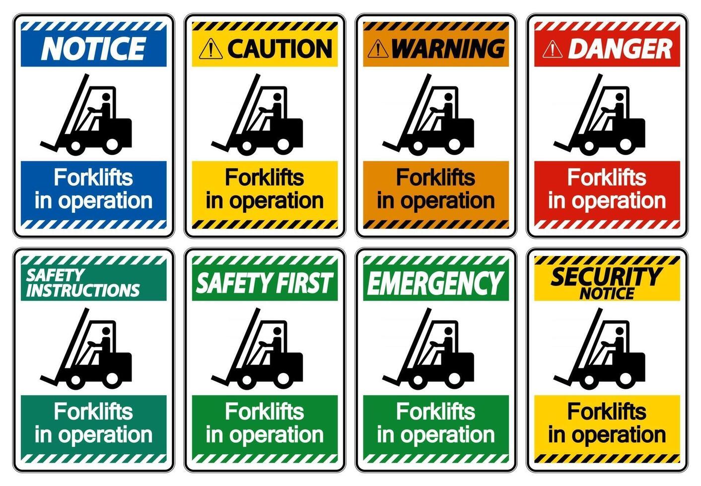 forklifts in operation Symbol Sign Isolate on transparent Background,Vector Illustration vector