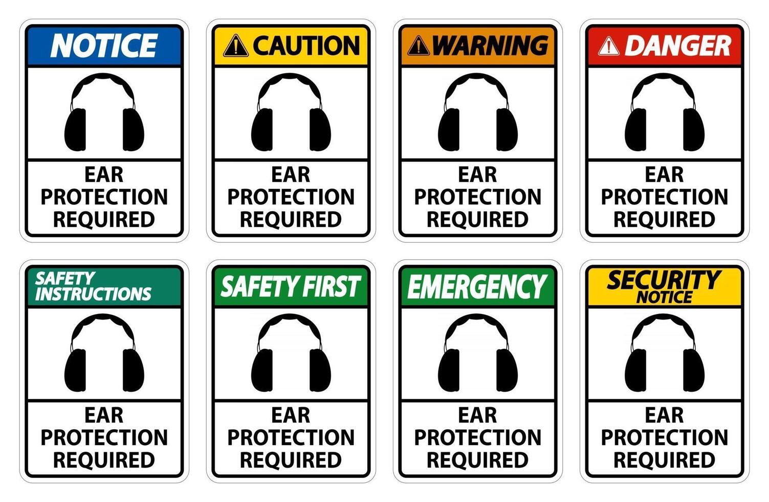 Ear Protection Required Symbol Sign Isolate on transparent Background,Vector Illustration vector