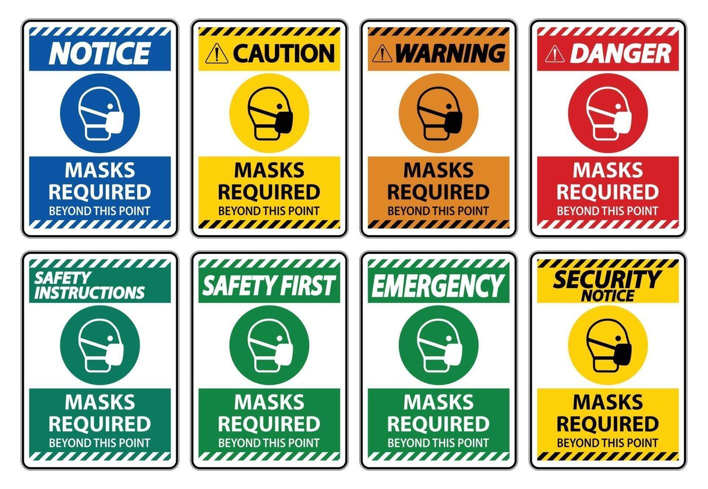 Masks Required Beyond This Point Sign Isolate On White Background,Vector Illustration EPS.10 vector