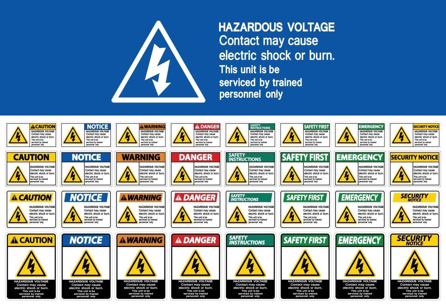 Hazardous Voltage Contact May Cause Electric Shock Or Burn Sign On