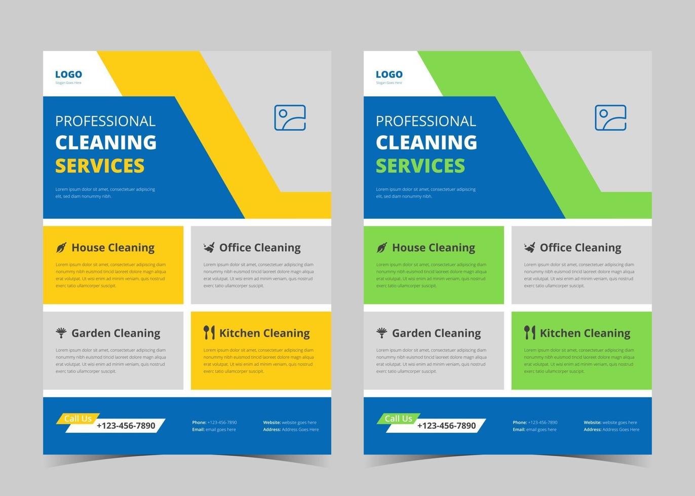 Cleaning Service flyer template. Cleaning service promotional poster flyer template. Cleaning service flyer example. Cleaning service poster design. Commercial cleaning service flyer template vector