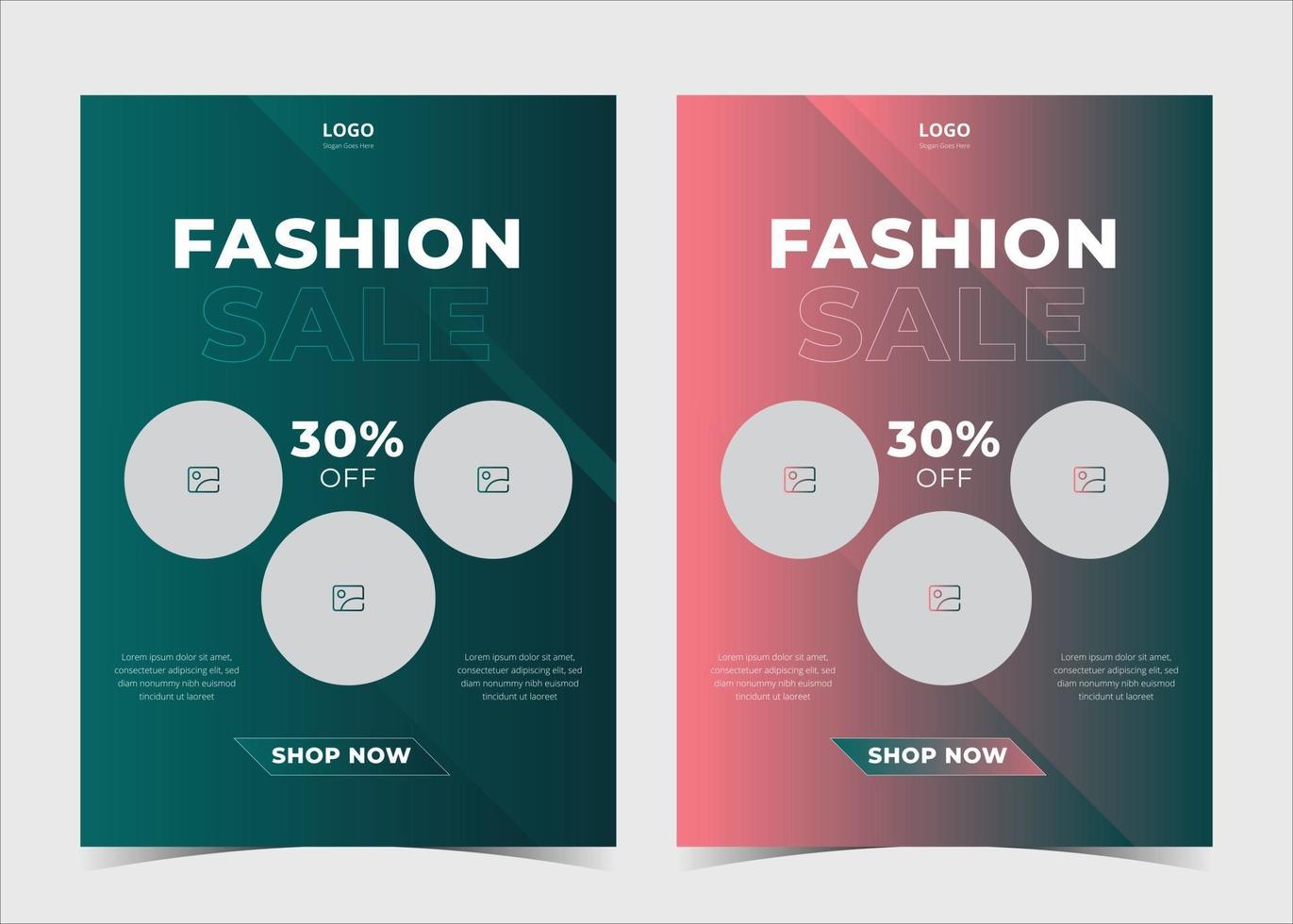 Fashion sale flyer template. Discount sale flyer template. Weekend fashion sale flyer. New collection fashion poster template. Offer sale flyer poster template. Clothing sale flyer poster template. vector