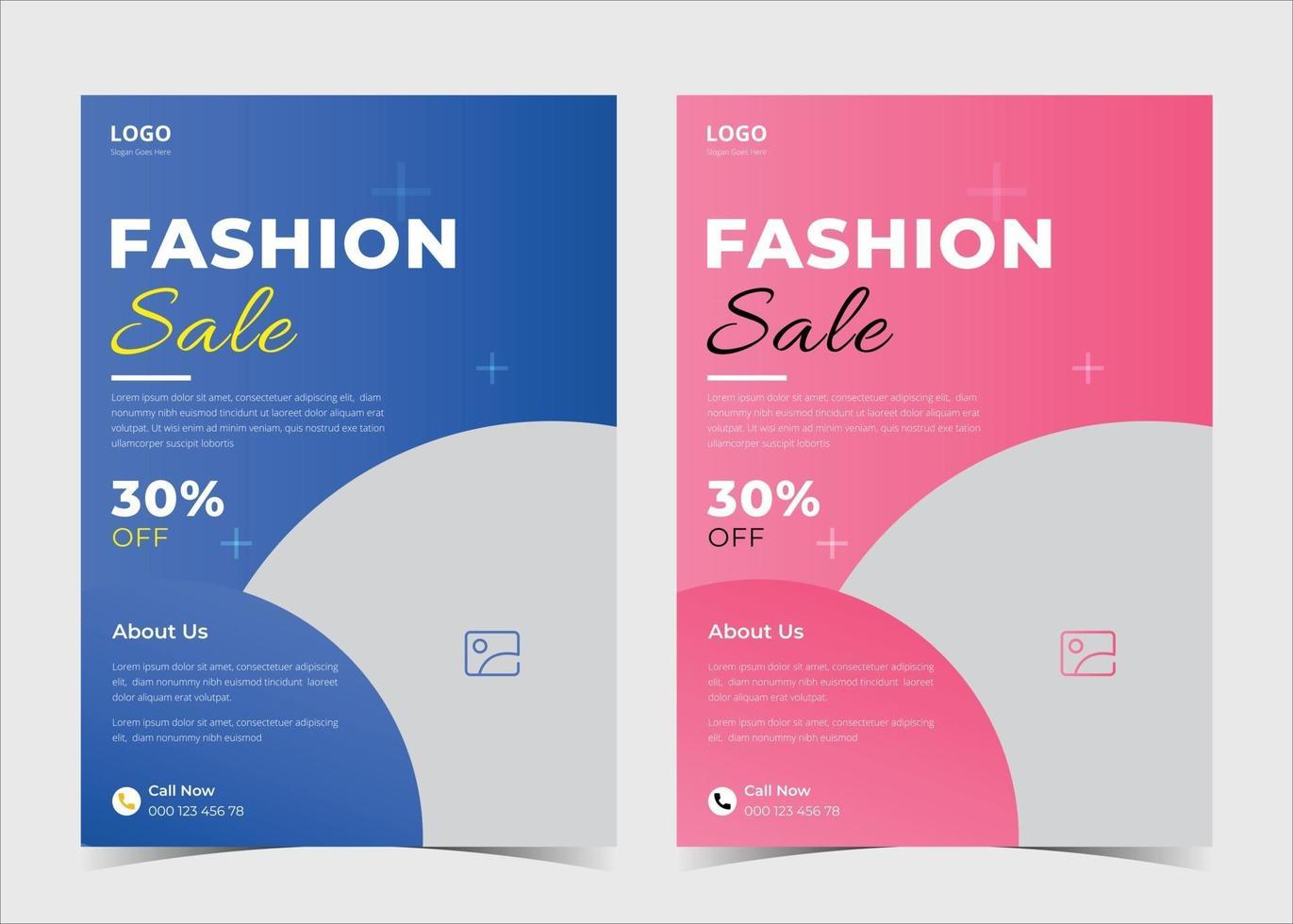 Fashion sale flyer template. Discount sale flyer template. Weekend fashion sale flyer. New collection fashion poster template. Offer sale flyer poster template. Clothing sale flyer poster template. vector