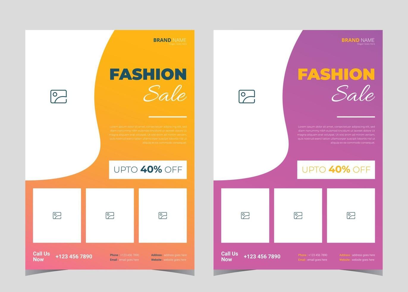 Fashion sale flyer template. Discount sale flyer template. Weekend fashion sale flyer. New collection fashion poster template. Offer sale flyer poster template. Clothing sale flyer poster template. vector