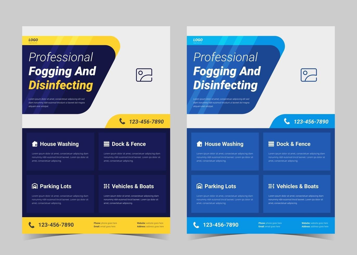 Disinfection services flyer. Cleaning service flyer. House cleaning service poster flyer template. Office cleaning service promotion flyer leaflet vector