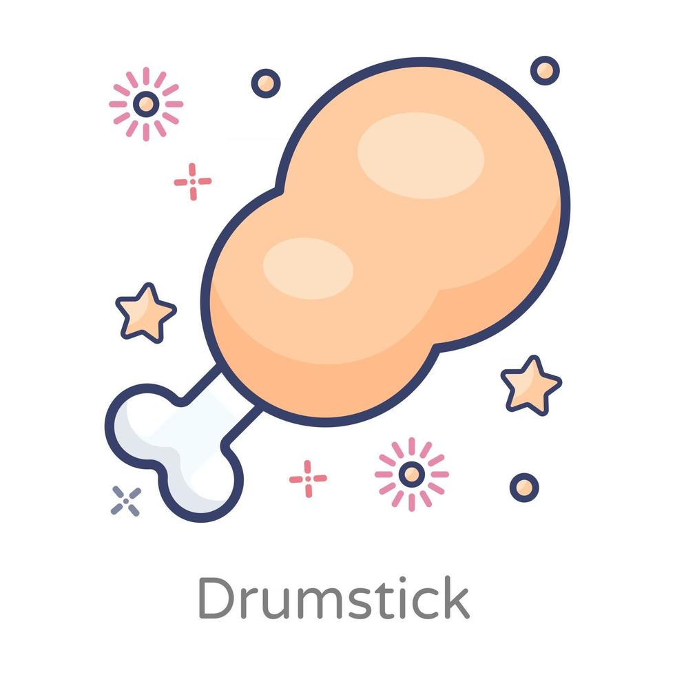 Drumstick Chicken piece vector