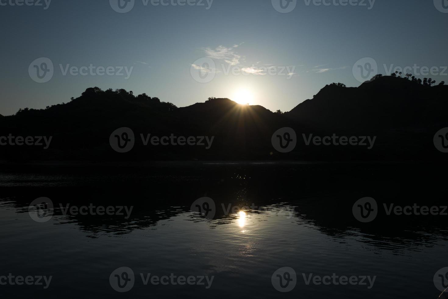 Sunset in Labuan Bajo in Indonesia photo