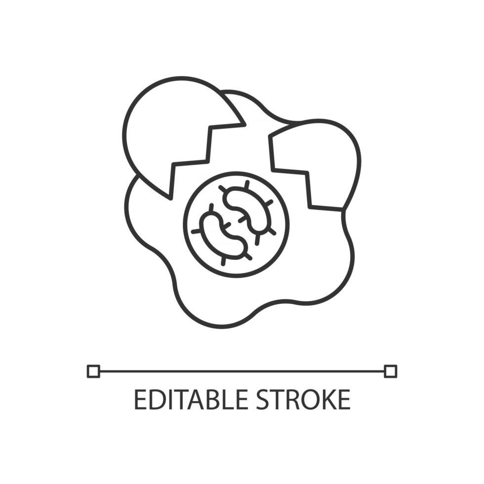 Foodborne disease linear icon vector