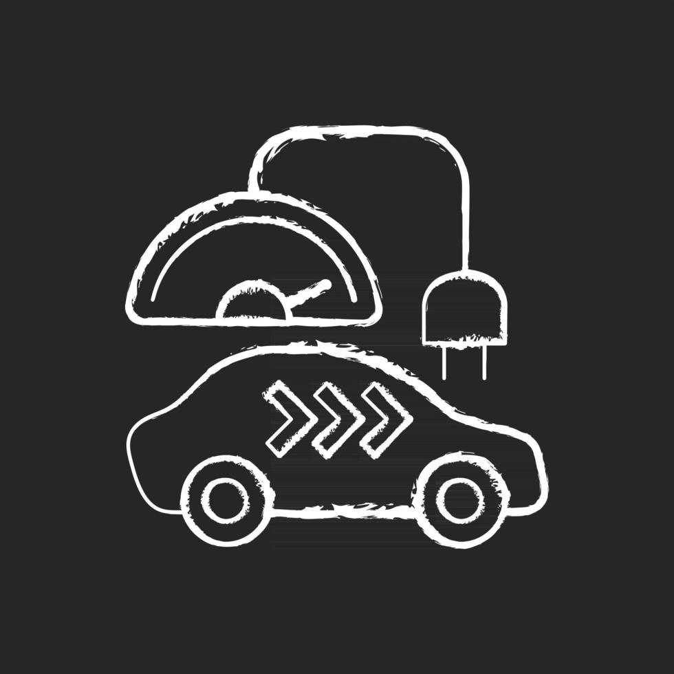 Level 3 charger chalk white icon on black background vector