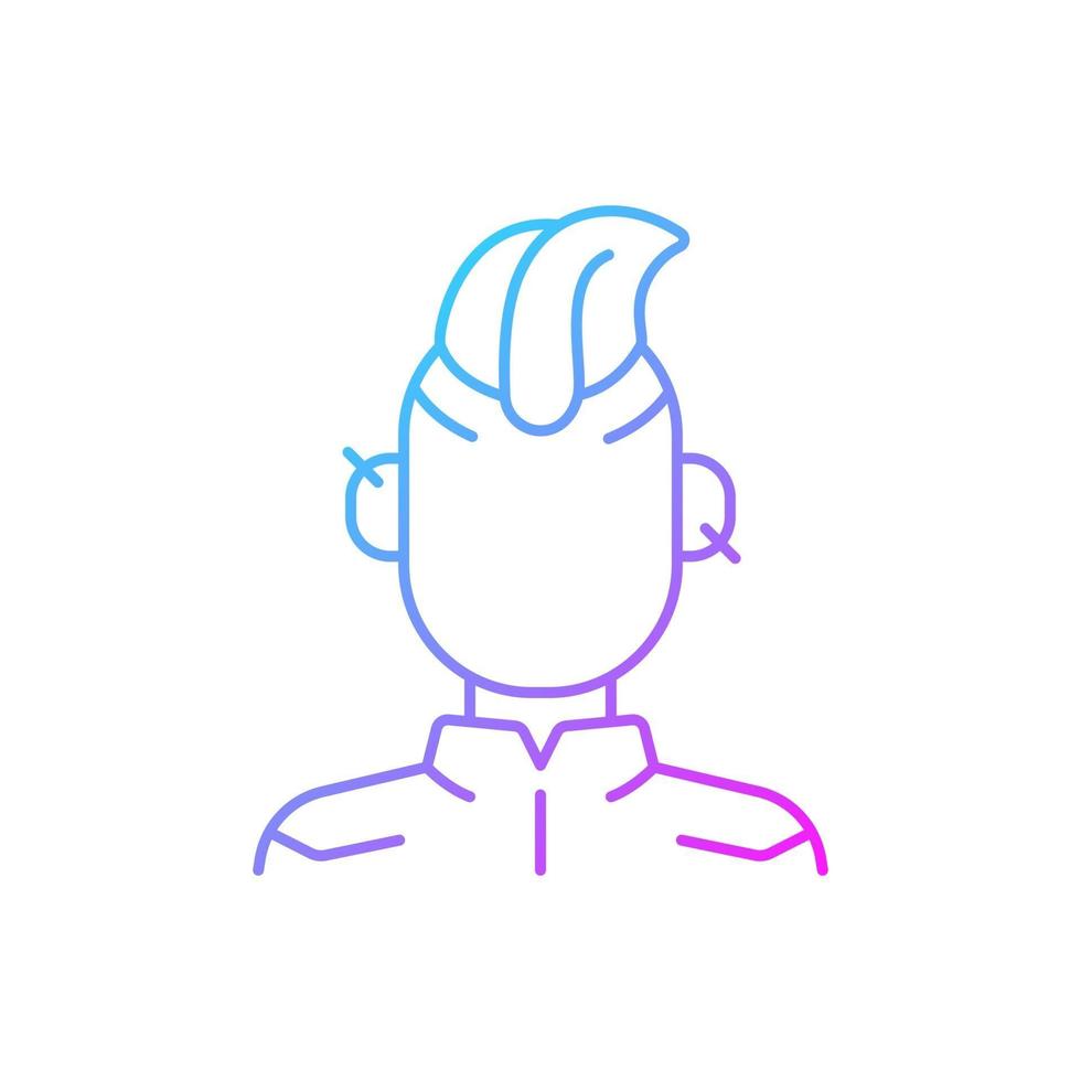 Cyberpunk person gradient linear vector icon