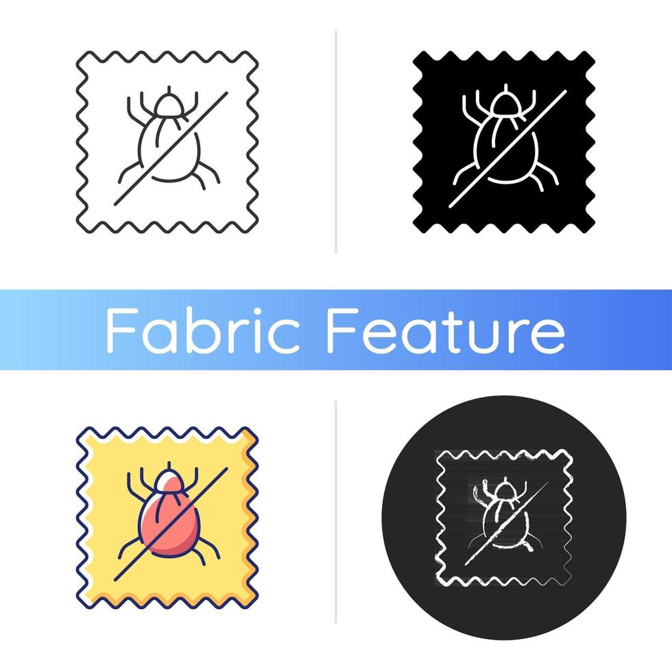 Dust mite proof textile quality icon vector