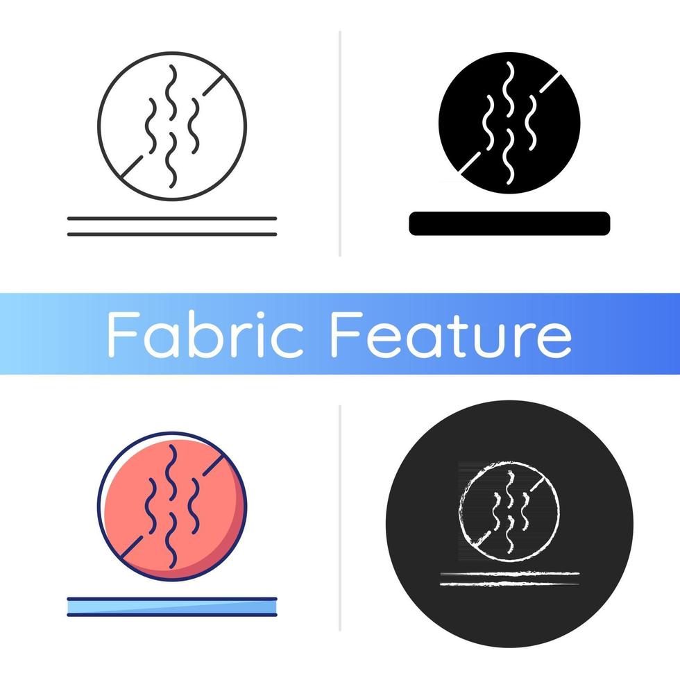 Odor resistant textile feature icon vector