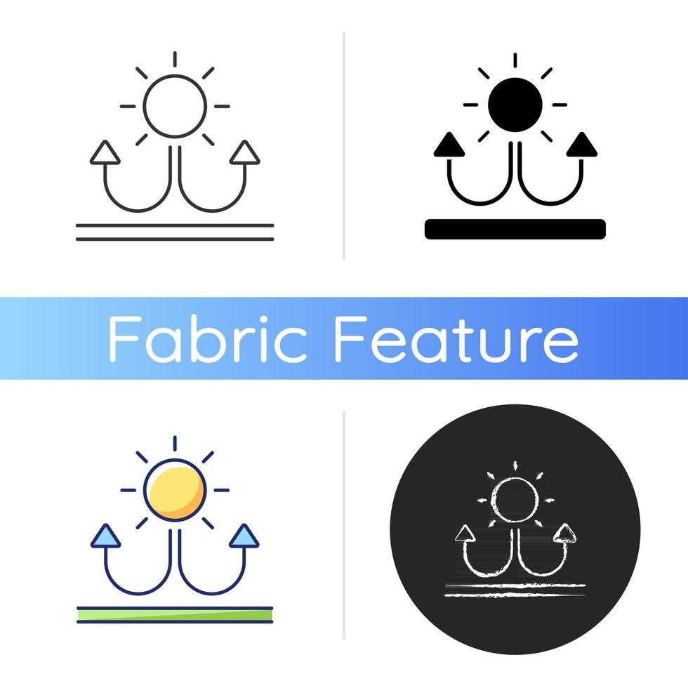 Fabric with reflective parts icon vector