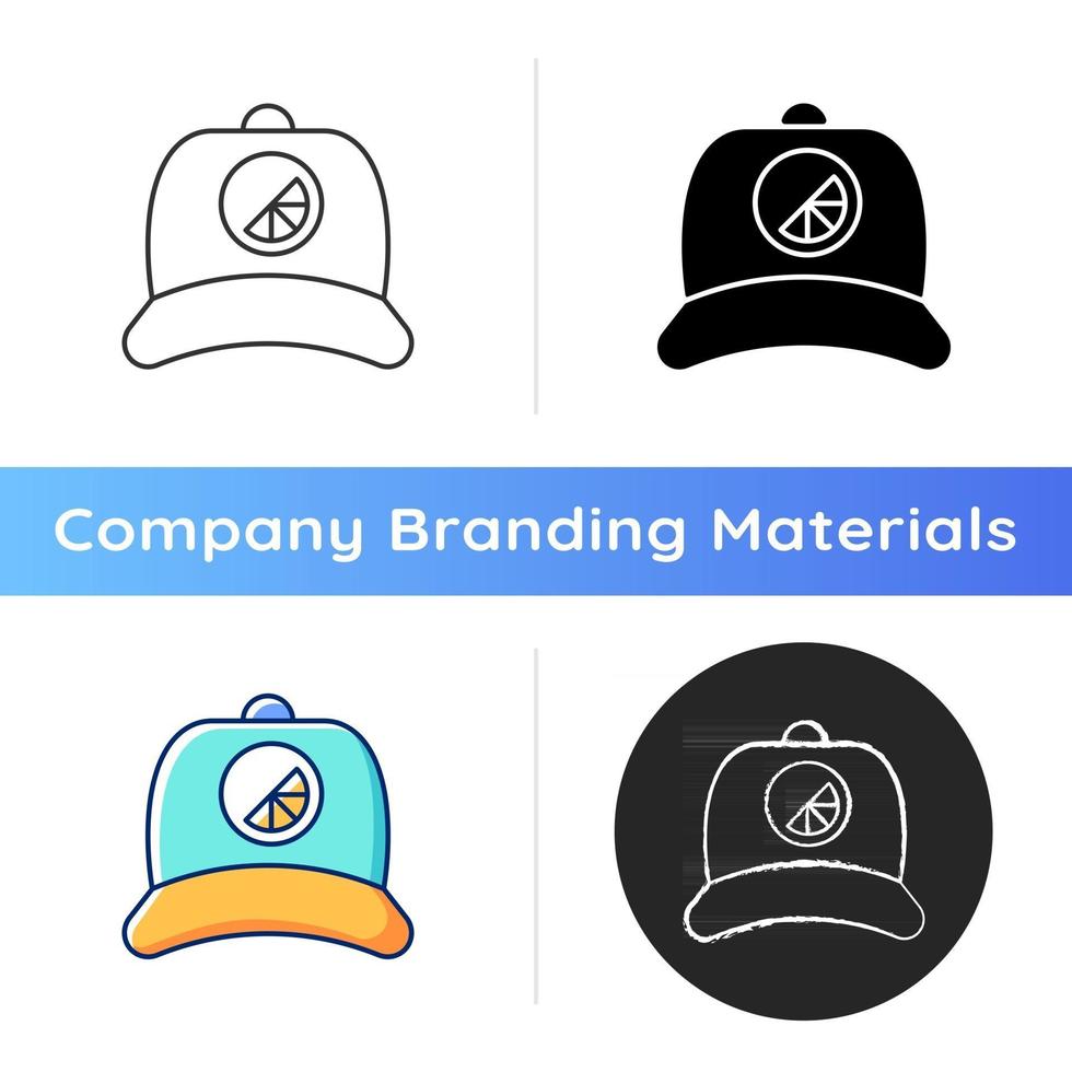 Branded cap icon vector