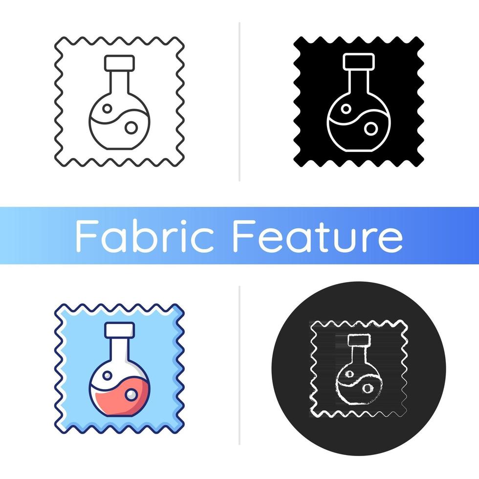 Synthetic fabric property icon vector