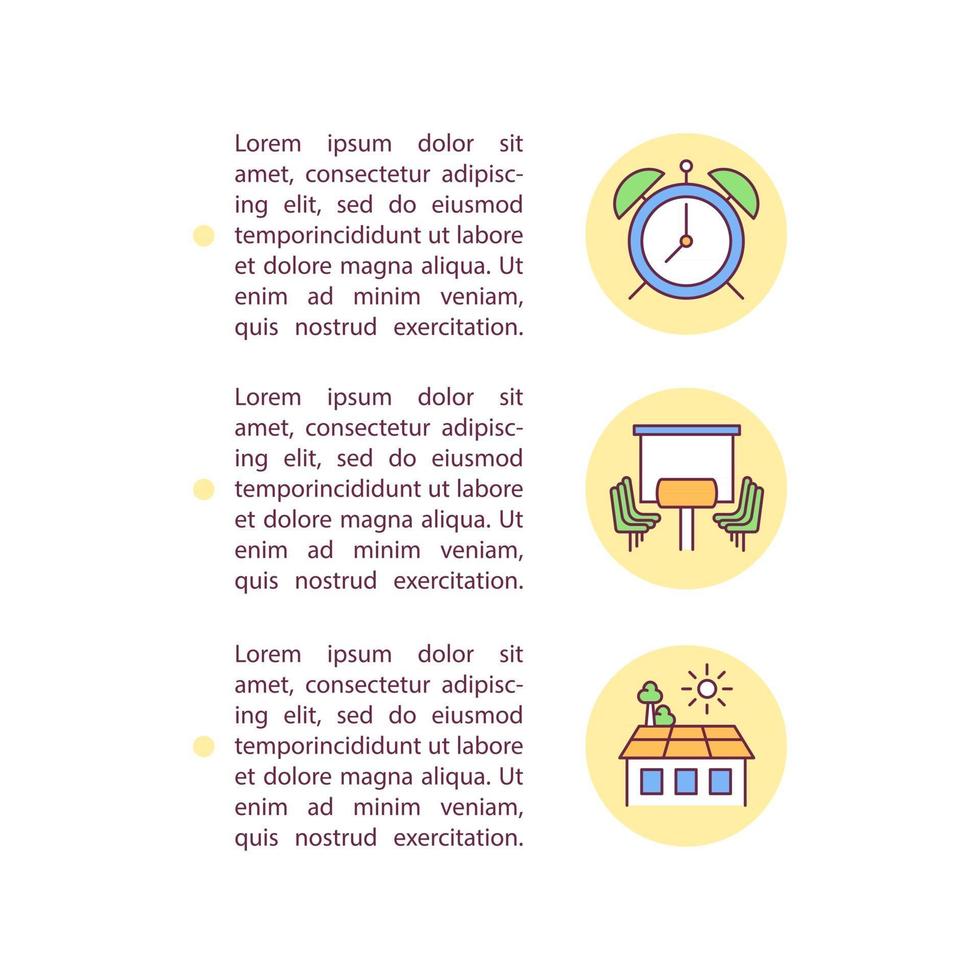 Time management concept line icons with text vector