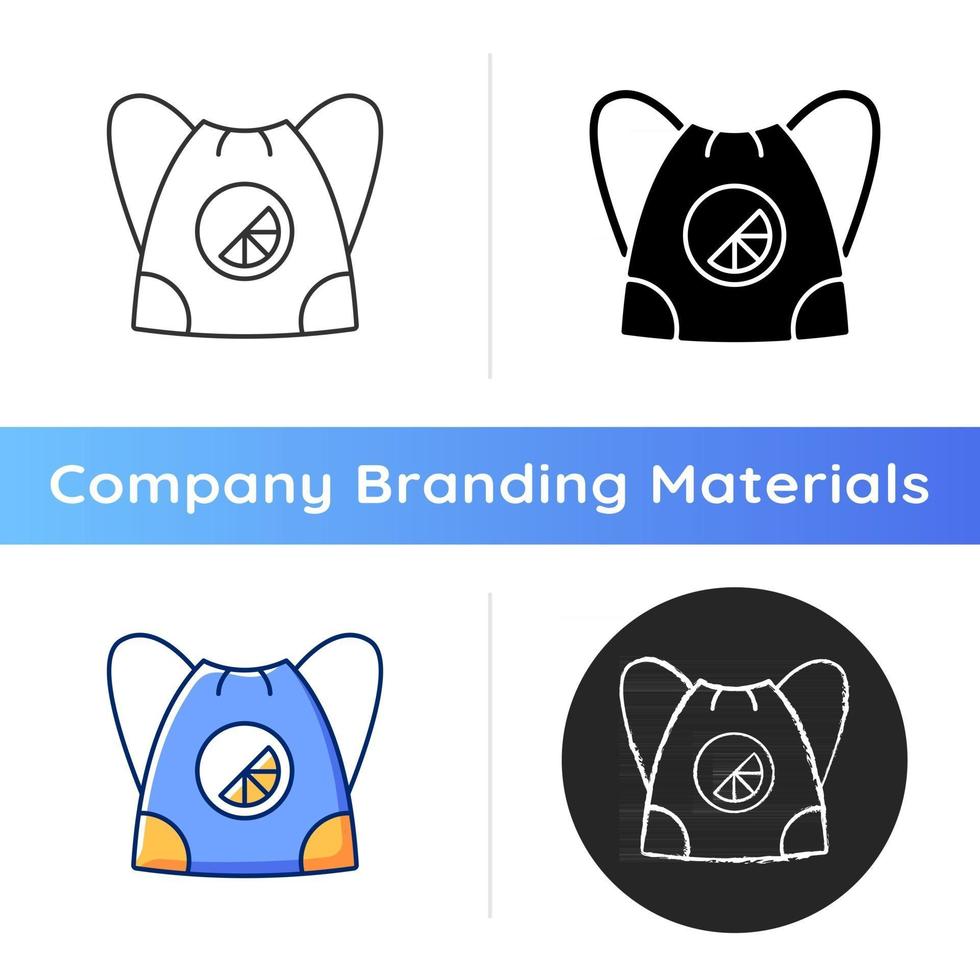 Branded sling bag icon vector