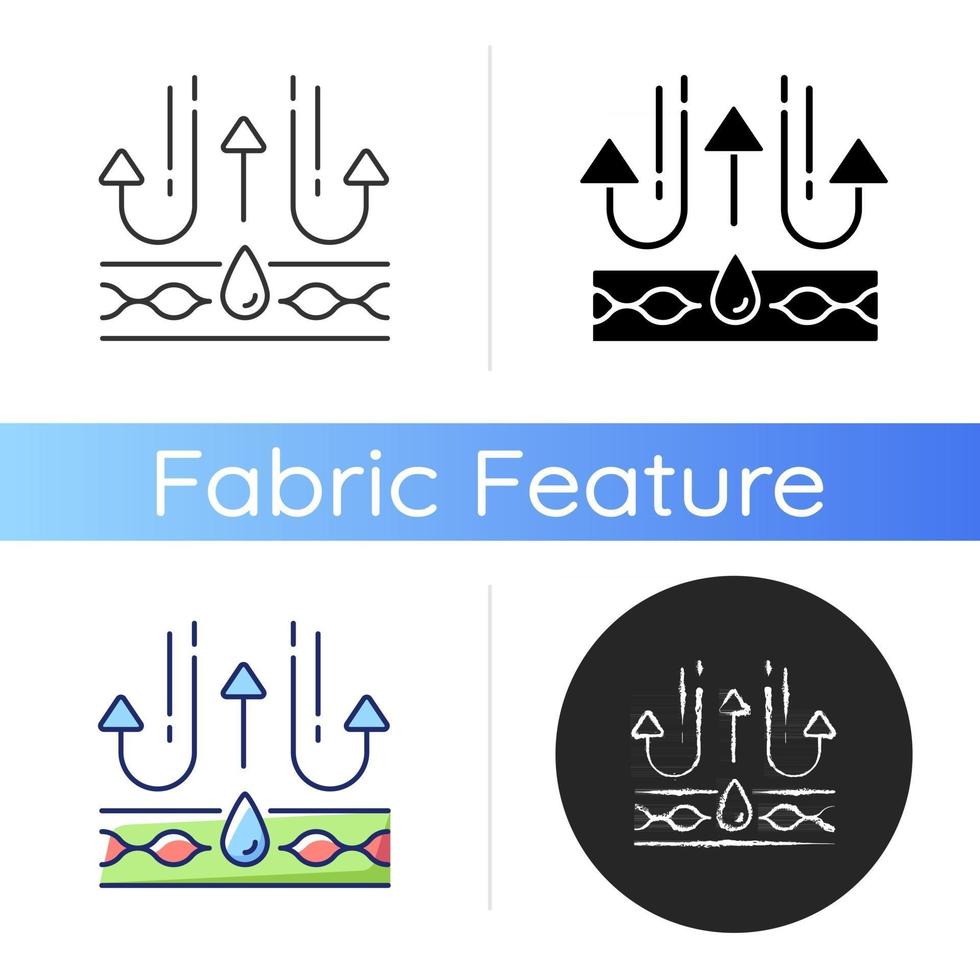 Membrane textile quality icon vector