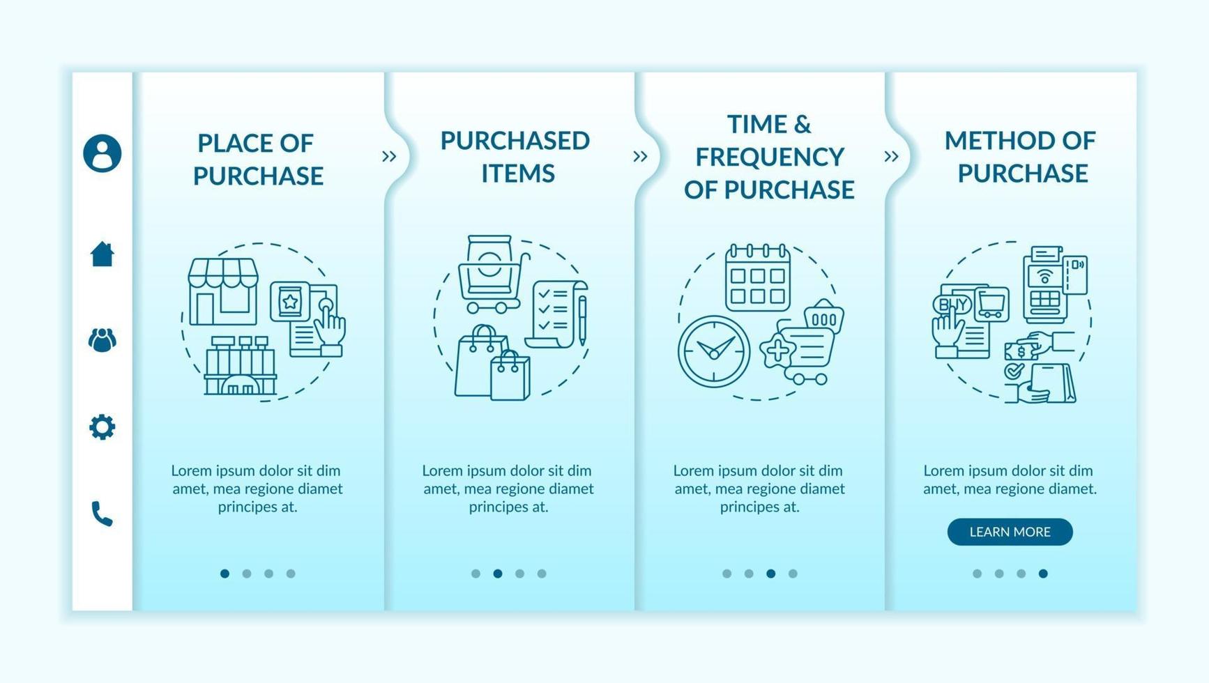 patrones de comportamiento del consumidor plantilla de vector de incorporación