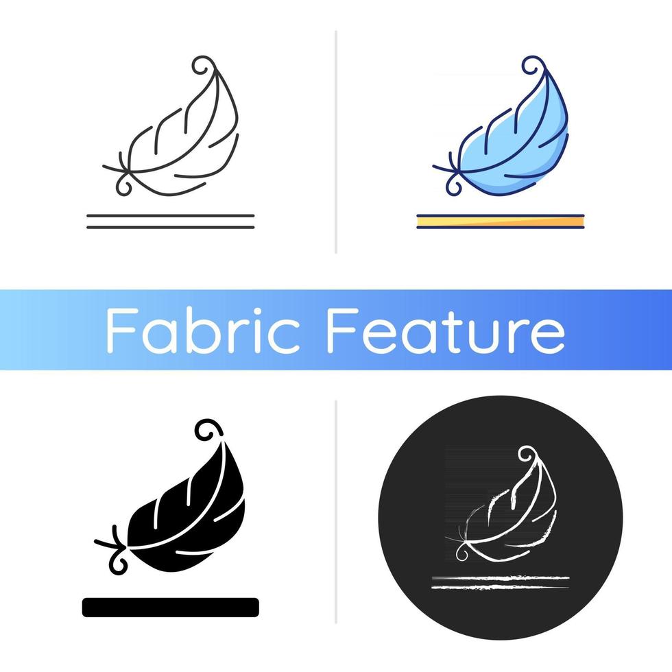 Lightweight fabric property icon vector