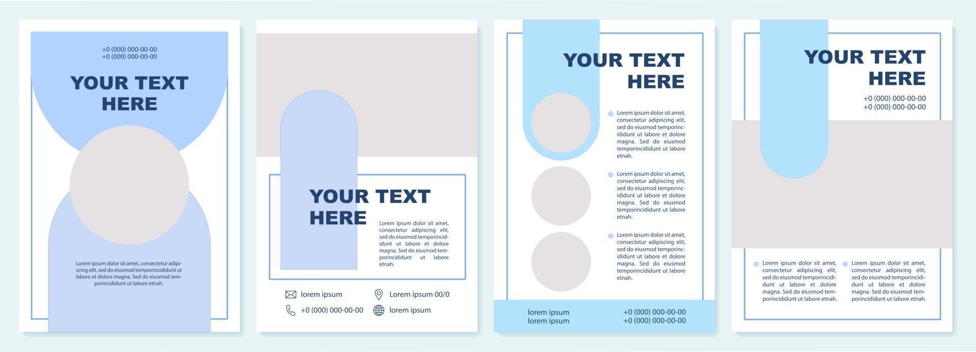 Creative annual report brochure template. Flyer, booklet, leaflet print, cover design with copy space. Your text here. Vector layouts for magazines, annual reports, advertising posters