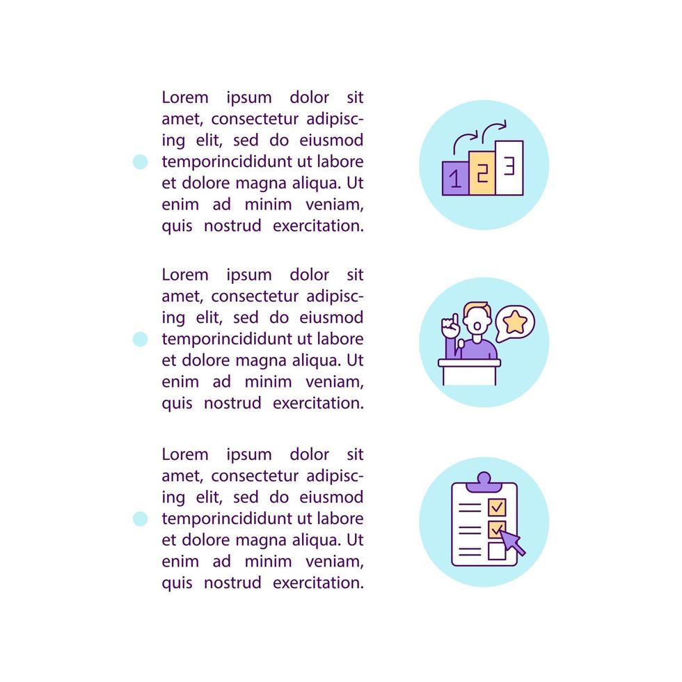 Building authority concept line icons with text. PPT page vector template with copy space. Brochure, magazine, newsletter design element. Growth and check list linear illustrations on white