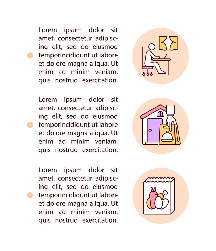 Packaging for take away school meals concept line icons with text. PPT page vector template with copy space. Brochure, magazine, newsletter design element. School food linear illustrations on white