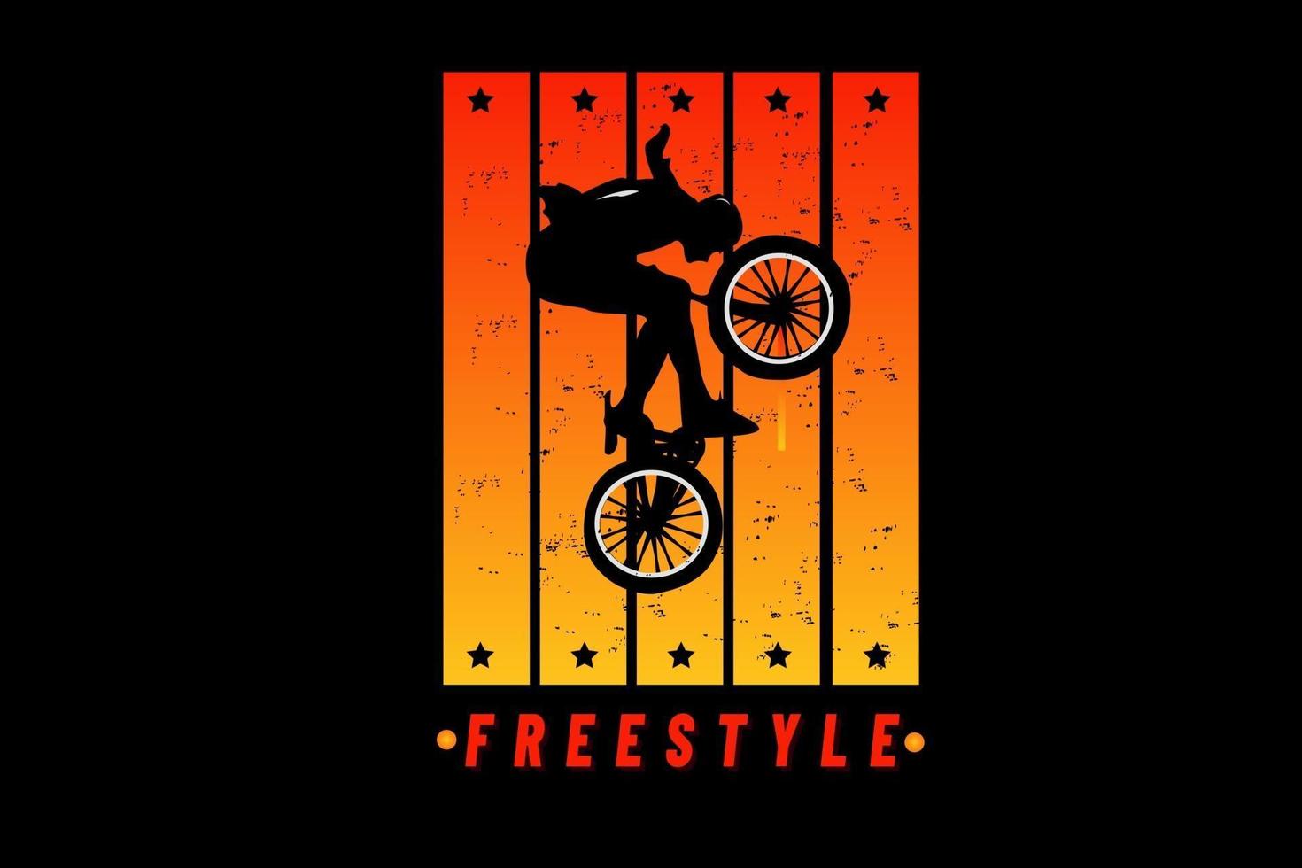 freestyle color orange and yellow vector