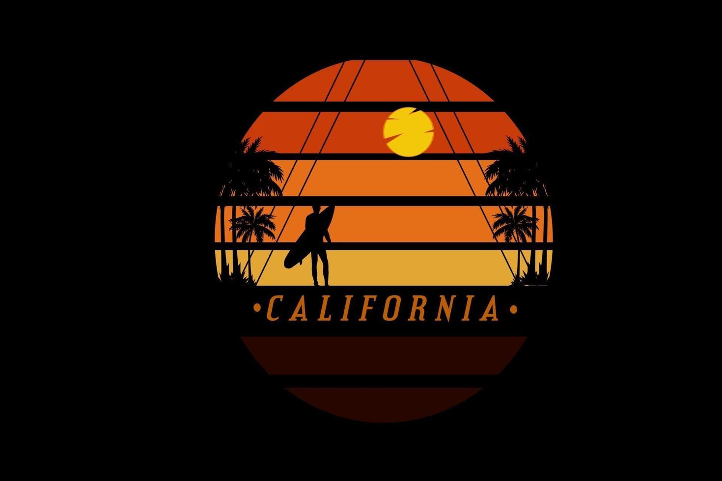 california color orange and black vector