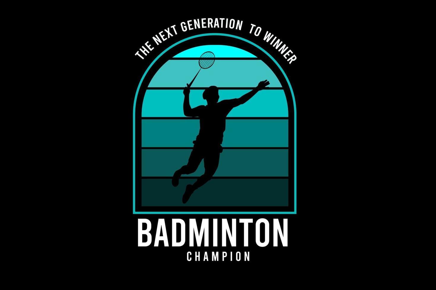 bádminton color verde y blanco vector