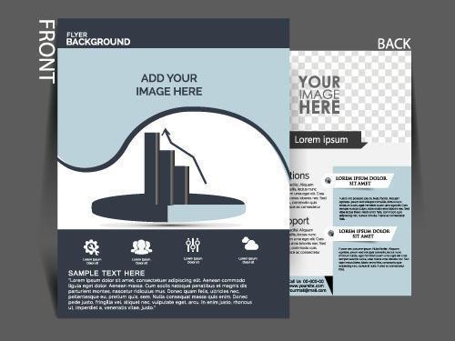 Business flayer template design vector